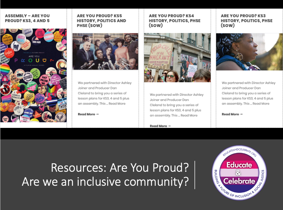 Are you Proud? Lesson plans available from Educate & Celebrate